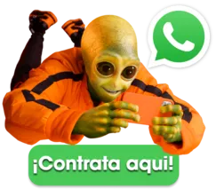 Boton de whatsapp con texto contrata aqui